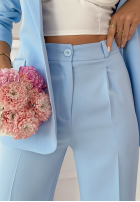 Eleganckie Kalhoty Cigaretky  Perfect Timing pudrová růžová