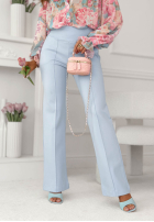 materiálové Kalhoty dzwony Can't Ignore Me ecru