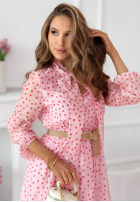 Šaty maxi z tencelu w Bodky  Tatiana žlutá