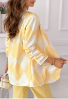 Sako w kratę Sharon žlutá