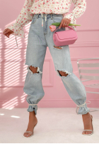 Kalhoty džínové  z przetarciami Nikki modré