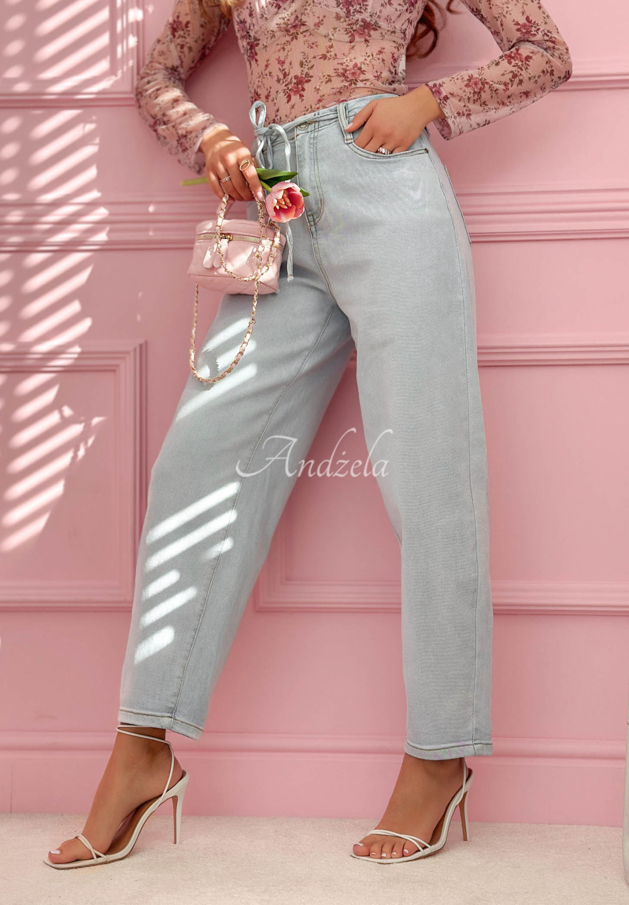 Džíny balloon Michelle světle modré