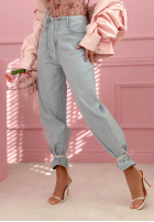 Kalhoty džínové  balloon Michelle světle modré