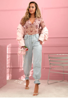 Kalhoty džínové  balloon Michelle světle modré