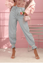 Kalhoty džínové  balloon Michelle světle modré