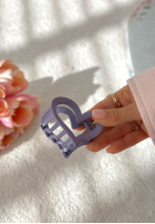 Velurová Sponka klamra do włosów Velvette Heart růžová