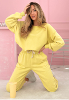 Tepláková souprava Mikina i Kalhoty Denise banánový