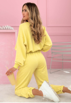 Tepláková souprava Mikina i Kalhoty Denise banánový