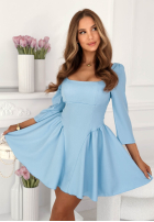 Rozkloszowana Šaty mini z kwadratowym dekoltem Good Luck Baby růžová