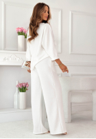 Tepláková souprava z kwiatami Floralia pudrová růžová