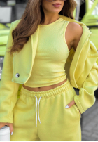 Tepláková souprava Mikina, Kalhoty i top 3in1 Almost There velbloudí