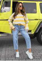 Kalhoty džínové  mom fit Tabitha modré