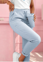 materiálové Kalhoty Archie béžové