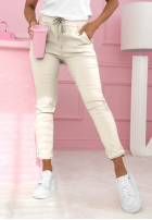 materiálové Kalhoty Archie béžové