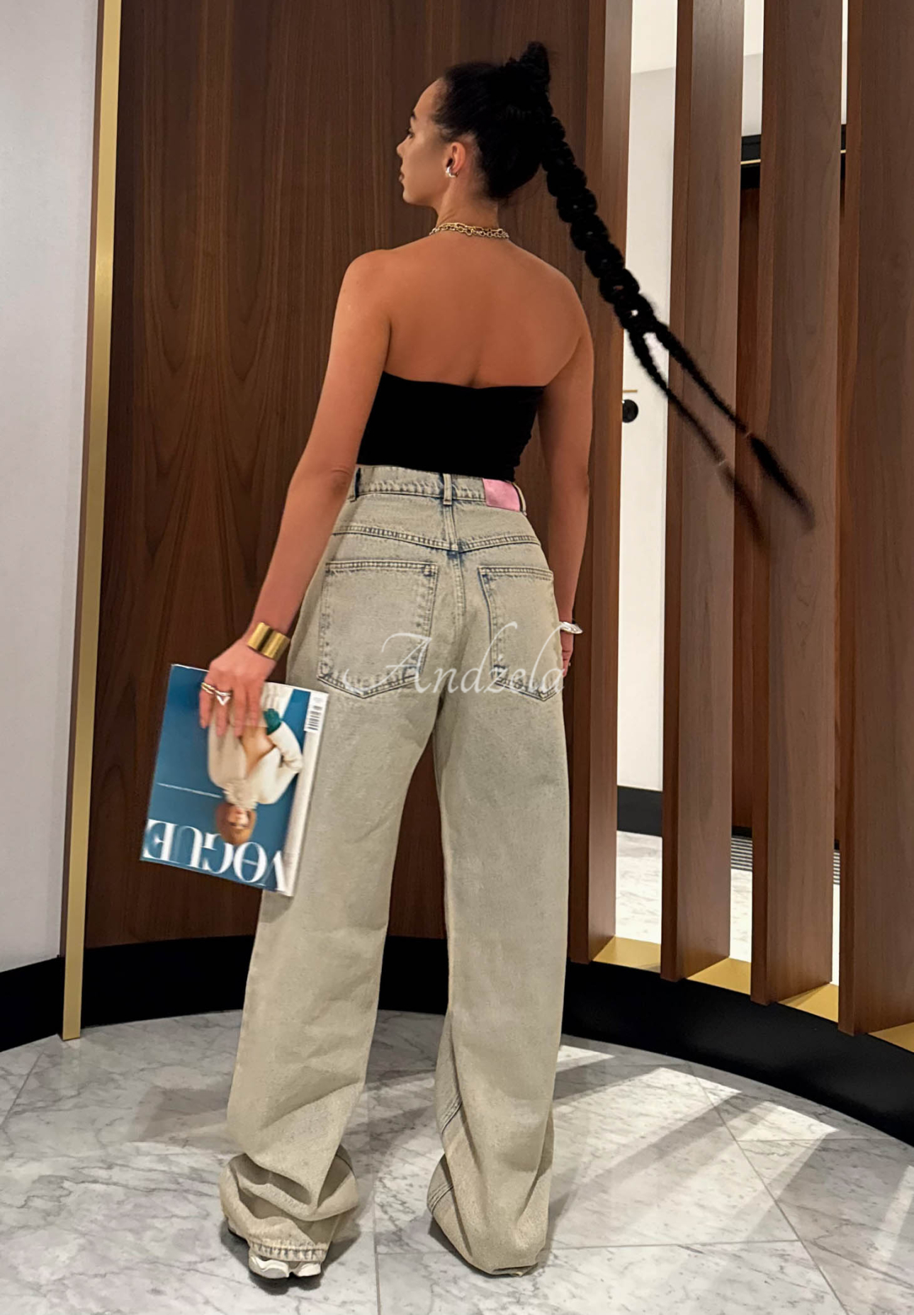 Džíny wide leg La Milla Kylie světle modré