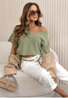 Lehký Svetr z dekoltem Summer Daydream ecru