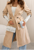 Dlouhý Kabát trencz Miraldi růžový