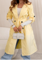 Dlouhý Kabát trencz Miraldi růžový