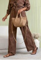 Zamszowa Kabelka Beatrice béžová