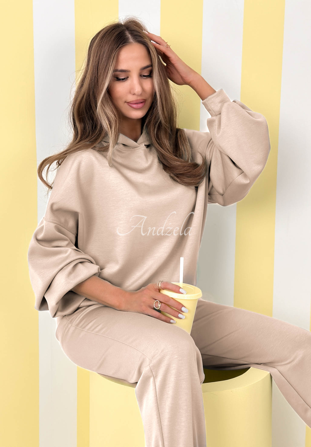 Tepláková souprava Remember About You béžový