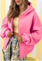 Mikina s kapucí oversize Don't Tell žlutá