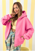 Mikina s kapucí oversize Don't Tell žlutá