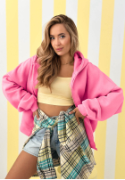 Mikina s kapucí oversize Don't Tell žlutá