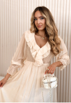 Zwiewna Šaty maxi z falbankami Lady Spring žlutá