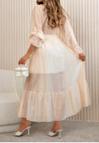 Zwiewna Šaty maxi z falbankami Lady Spring žlutá