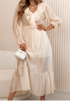 Zwiewna Šaty maxi z falbankami Lady Spring žlutá