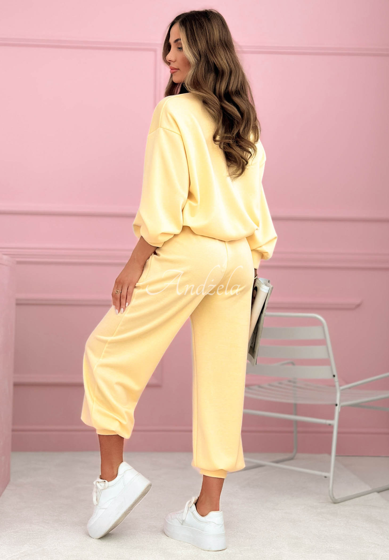 Viskózové tepláky Mastermind žluté