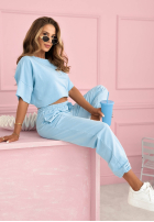 Souprava tričko a tepláky Double Trouble blankytný