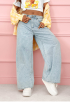 Kalhoty džínové  wide leg Believe In Today světle modré