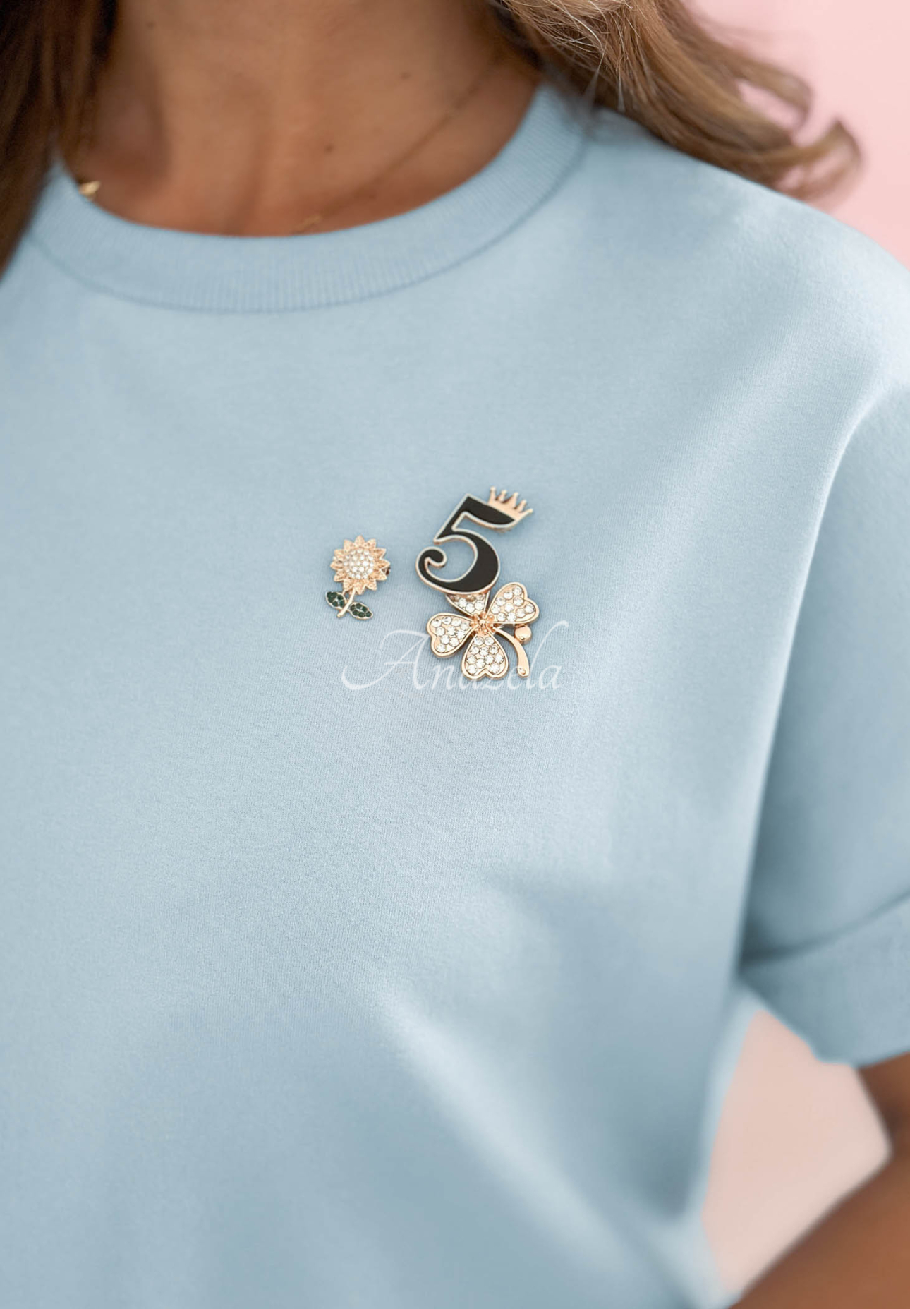 Bavlněná tepláková souprava s krajkou Lacy Actions blankytný