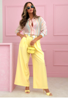 Košile z tencelu w paski Anastella pudrová růžová