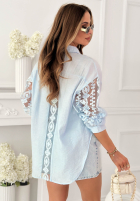 Košile z koronką The Only Spring blankytná