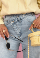 Kalhoty džínové  wide leg Denim Story modré