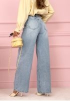 Kalhoty džínové  wide leg Denim Story modré