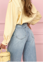 Kalhoty džínové  wide leg Denim Story modré