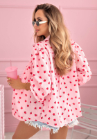 Košile w róże Velvet Rose pudrová růžová