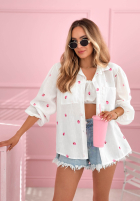 Košile w truskawki Sweet Strawberry Bílá