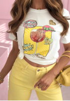 Tričko z nadrukiem Orange Aperol biało-žlutá