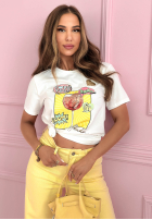 Tričko z nadrukiem Orange Aperol biało-žlutá