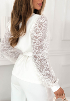 Souprava Halenka i Kalhoty z koronką My Reason ecru