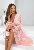 Koronkowa Šaty z marszczoną talią Good Moment žlutá