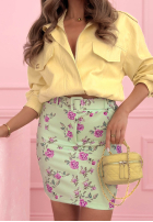 Sukně mini w róże Rose Days žlutá