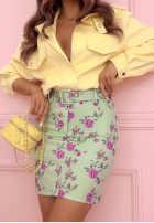 Sukně mini w róże Rose Days žlutá