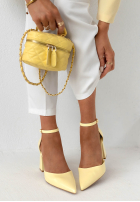 džínové  Sandály na słupku Nefertiti modré