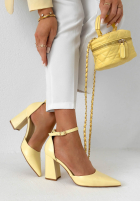 džínové  Sandály na słupku Nefertiti modré