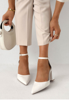 džínové  Sandály na słupku Nefertiti modré